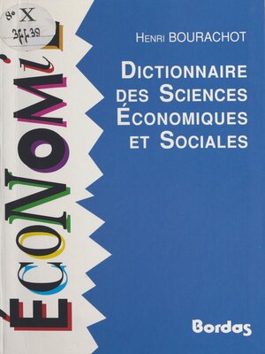 cover image of Dictionnaire des sciences économiques et sociales